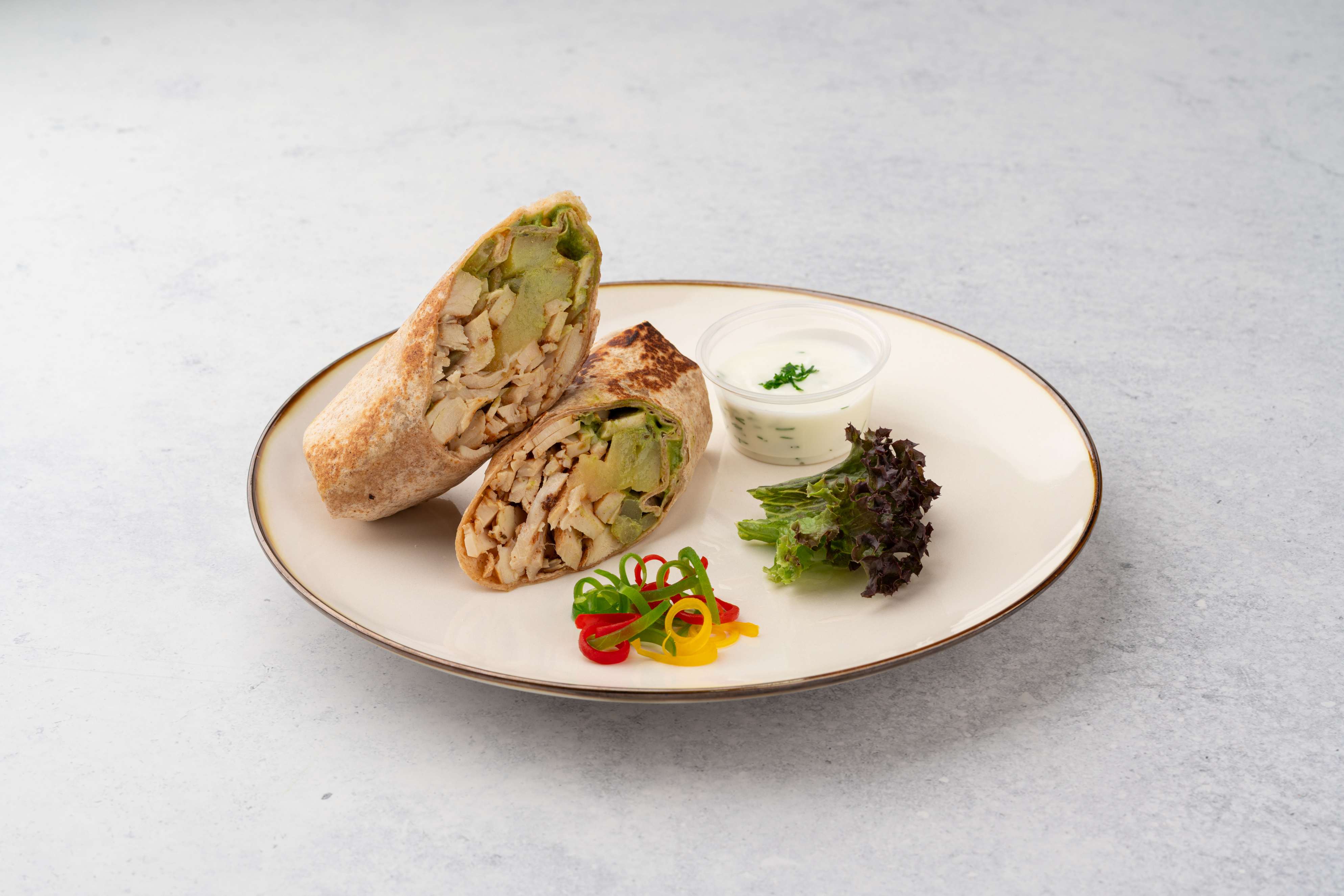 Chicken Wrap With Green Sauce